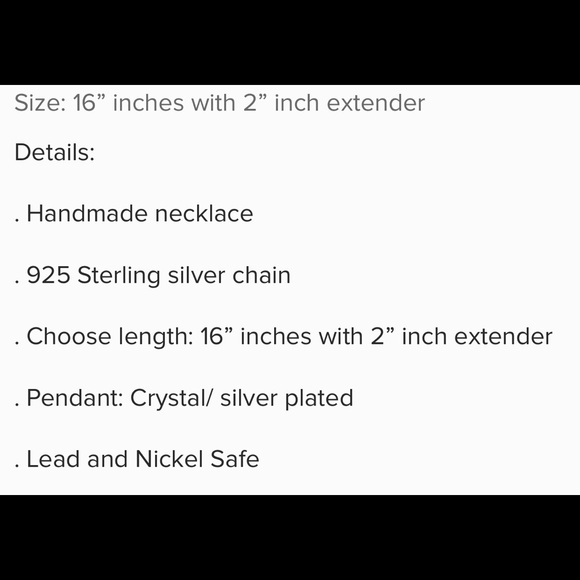 ✨Dainty Bezel Crystal  925 Silver Necklace✨ - Picture 3 of 3